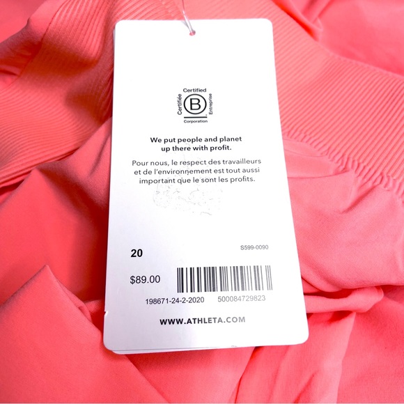 NWT Athleta Brooklyn Ankle Pant neon coral 20 - Picture 6 of 11